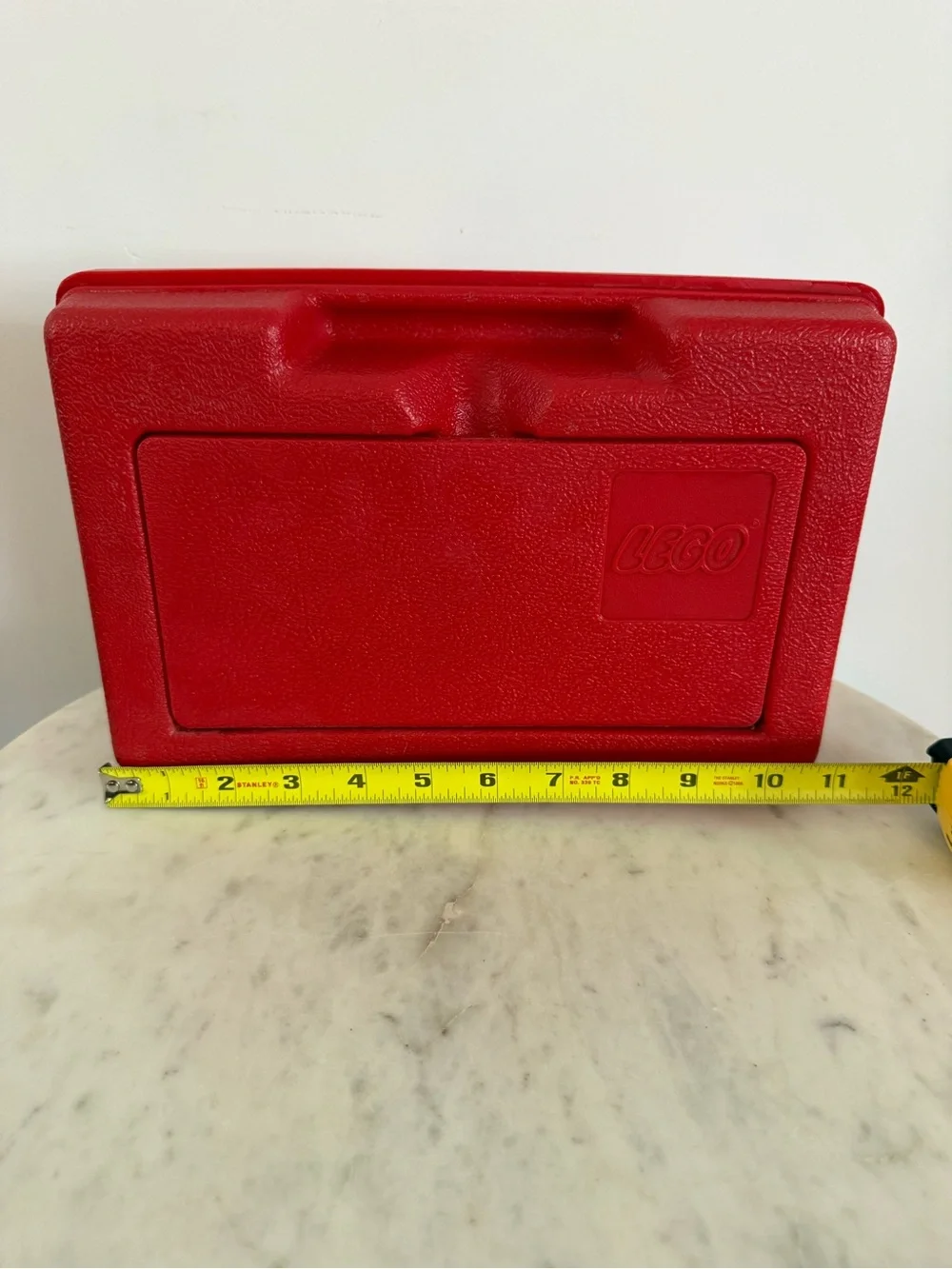 Vintage Lego Carrying Case Box Red VTG Garbage Pail Kids Stickers inside case